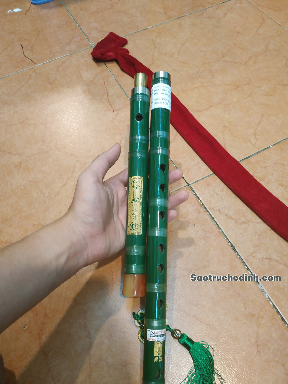 Sáo Dizi Xanh Ngọc SDZX-01 9 Sáo Dizi Xanh Ngọc SDZX-01 Sáo Trúc Họ Đinh