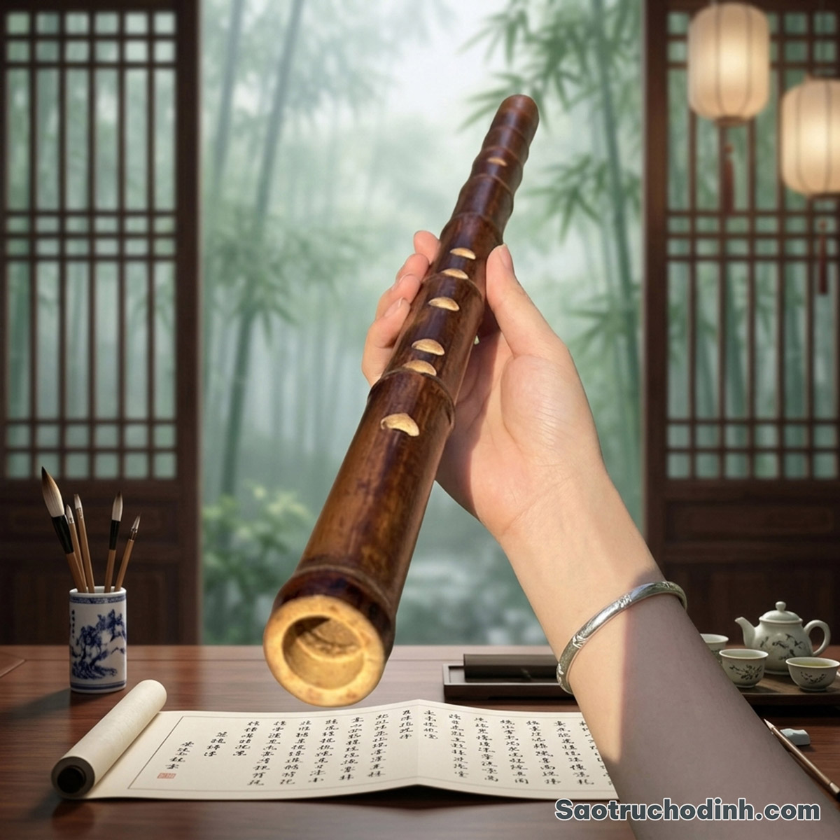 Sáo Trúc Hun La Trầm (A4) STH-01A 8 Sáo Trúc Hung La Trầm (A4) STH-01A - Sáo Trúc Họ Đinh