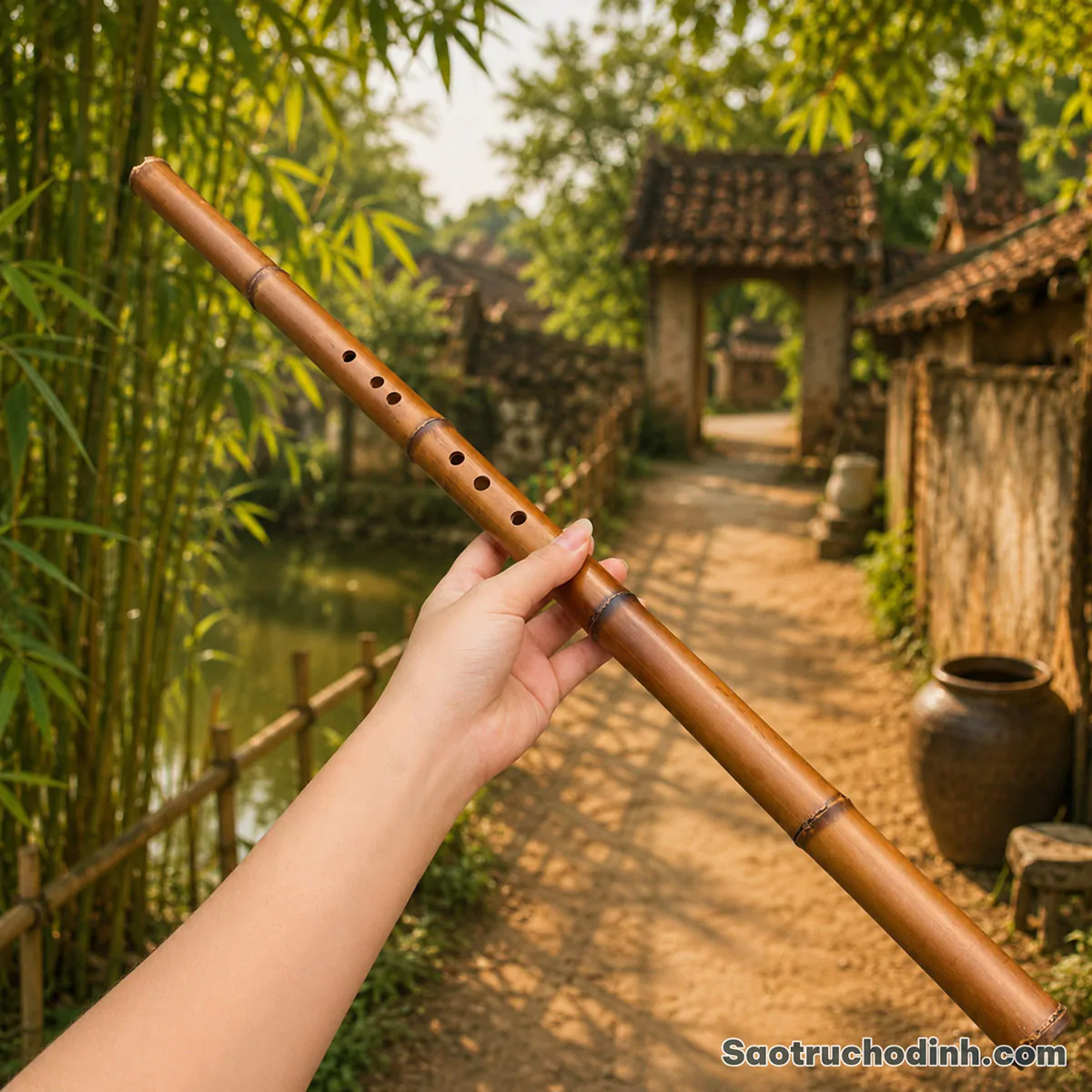 Động Tiêu Trúc Hun DTTH-01 5 Động Tiêu Trúc Hun DTTH01 - Sáo Trúc Họ Đinh