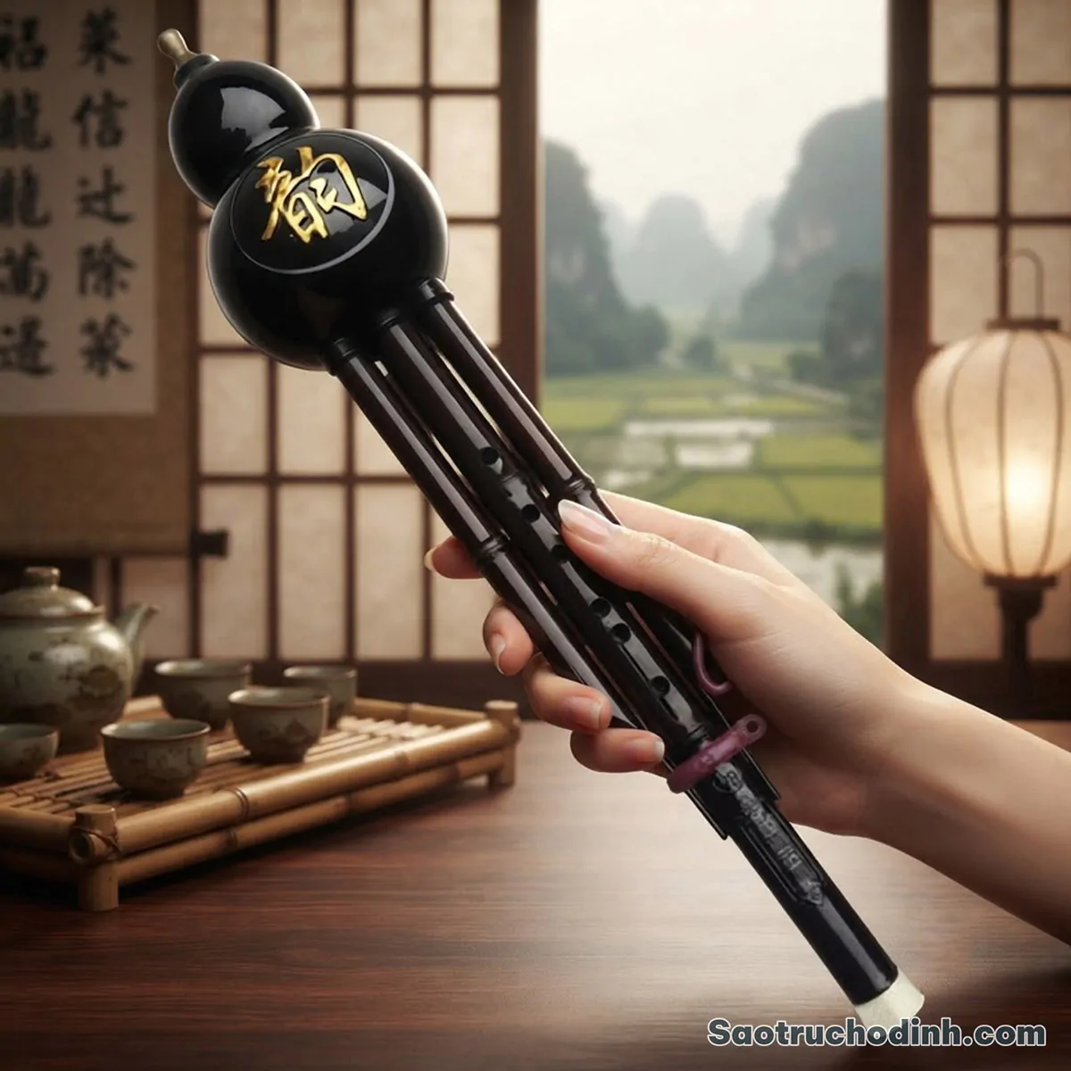 Sáo Bầu Đen SBD-01 5 Sáo Bầu Đen SBD-01 Sáo Trúc Họ Đinh