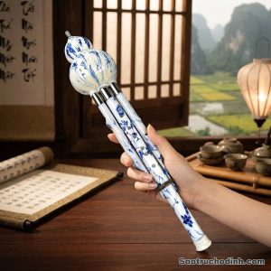 Sáo Bầu Trắng Sứ SBT-02 Sáo Trúc Họ Đinh