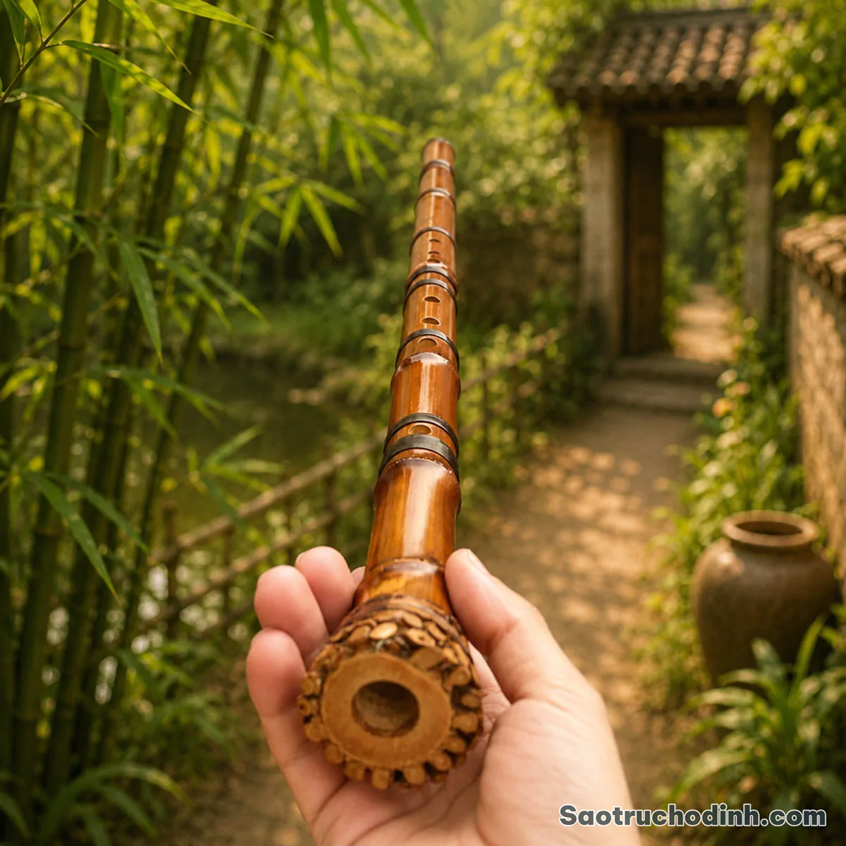 Động Tiêu Hun Gốc Trúc DTTHG-01 - Sáo Trúc Họ Đinh