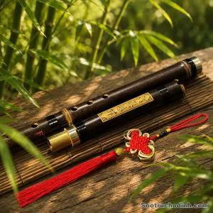 Động Tiêu Trúc Tím 2 Khúc DTTT-02 Sáo Trúc Họ Đinh