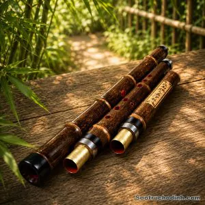 Động Tiêu Trúc Tím (3 Khúc) DTTT-03 2 Động Tiêu Trúc Tím 3 Khúc DTTT-03 Sáo Trúc Họ Đinh