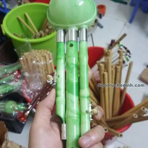 Sáo Bầu Xanh Ngọc 2 Bè SBX-03 Sáo Trúc Họ Đinh