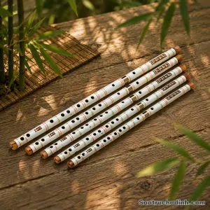 Sáo Dizi Trắng Bạch Mã SDZT-01 Sáo Trúc Họ Đinh