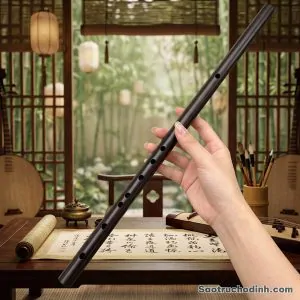 Sáo Gỗ Mun Sừng SGMS-01 Sáo Trúc Họ Đinh