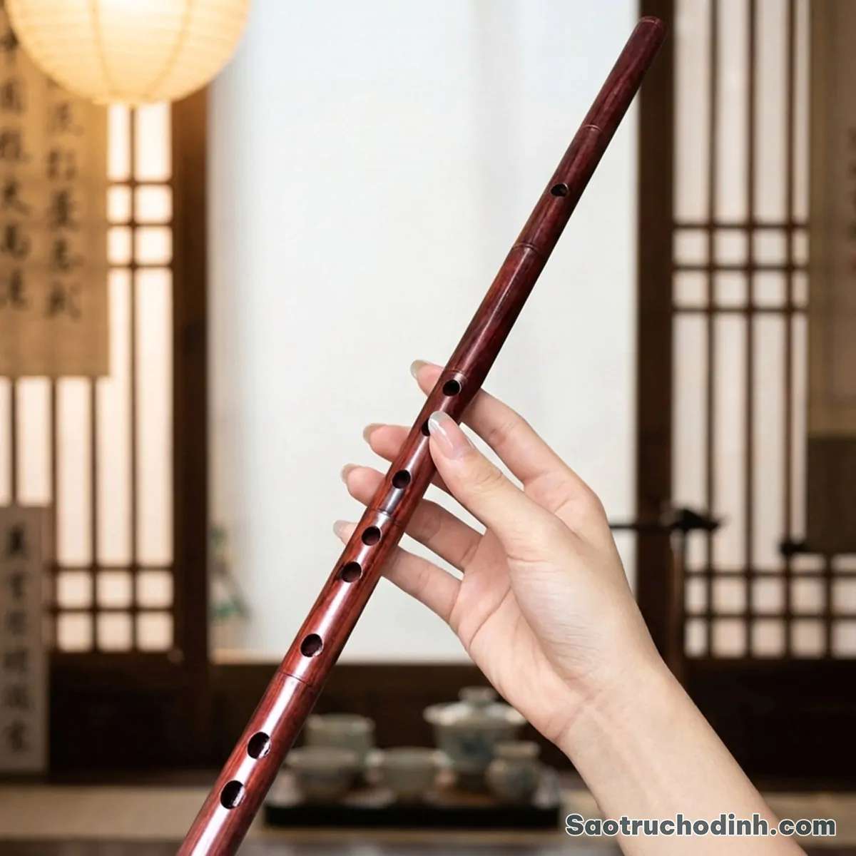 Sáo Gỗ Trắc SGT-01 Sáo Trúc Họ Đinh