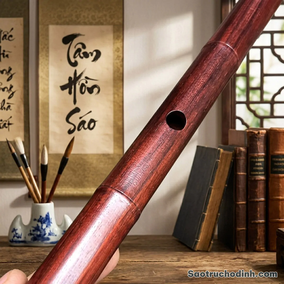 Sáo Gỗ Trắc SGT-01 Sáo Trúc Họ Đinh