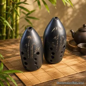 Sáo Huyên Đất Nung 10 Lỗ - Sáo Trúc Họ Đinh