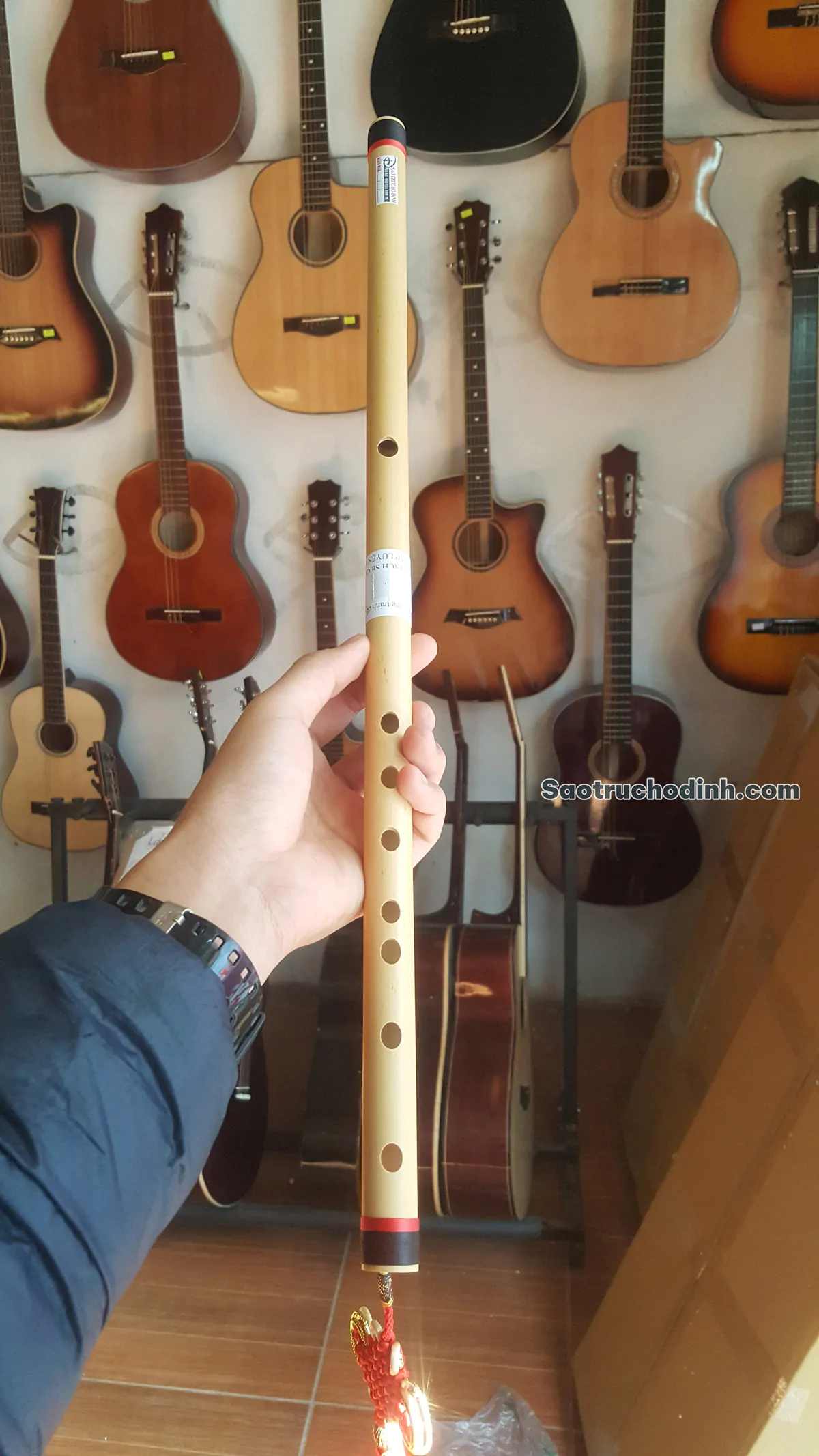 Sáo Nứa Quấn Lụa Bảo Vệ SNC-04 Sáo Trúc Họ Đinh